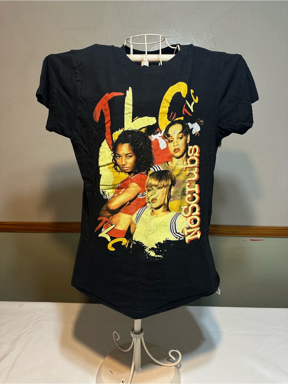 Women’s Black Short Sleeve Graphic Tee - TLC Tribute Print